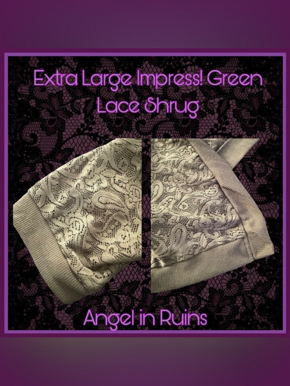 Impress! Green Lace Shrug